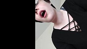 big tiddy goth humiliation sexting compilation, what does she say?