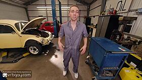 Gay Twink Mechanic Delivers Intense Blowjob And Anal Fuck Before Boss Arrives