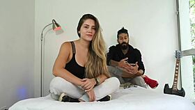 sara blonde's first porn interview turns into a hot gay masturbation session