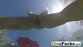Olivia Feels Summer Bliss Nude In Pool With Big Tits