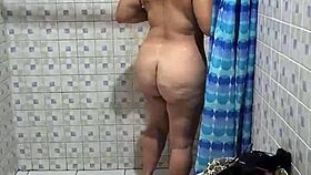 OMG, caught my curvy Venezuelan neighbor showering on hidden cam! 😲
