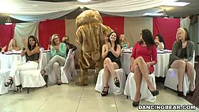 Dick-sucking orgy for the bride-to-be at the party