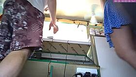 Hey, caught my sexy blonde step sister on voyeur cam upskirting at work, so hot! 😍