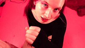 Watch Cute Redhead Tranny Pinky Give Chubby Ass Blowjob Cumshot POV!