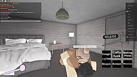 Whore gives blowjob in roblox