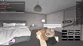 Whore gives blowjob in roblox