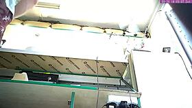 Hey, caught my sexy blonde step sister on voyeur cam upskirting at work, so hot! 😍