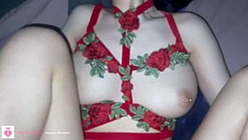 hot close-up anal fucking teen in lingerie pov