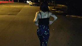 hot skinny latina milf vagninho and holy rubi piss and show ass in park