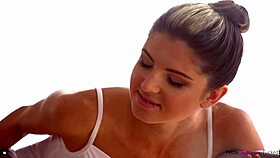 Perfect Form Brunette With Shaved Pussy Gets Facial After Blowjob!