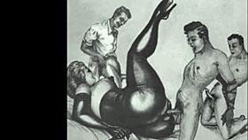 retro vintage cartoon drawings