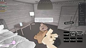 Whore gives blowjob in roblox