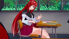 High School DxD NTR Madness 3: Rias Gremory Craves More Behind Issei In Full 1Hr Movie With Sheer And Ptrn Fantasyking3