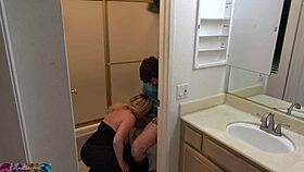 Stepson Caught Masturbating in Bathroom Ends Up with Stepmom Encounter
