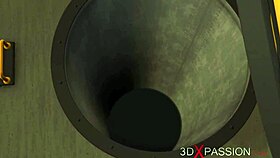 I watched this sexy busty slut get fucked hard in restraints by a massive black cock