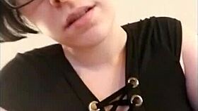 big tiddy goth humiliation sexting compilation, what does she say?