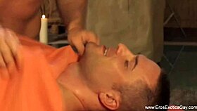 Two partners share an intimate moment together in their daily life.