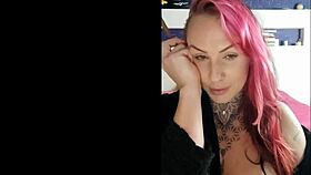 Sensual Tattooed Babe Smoking And Teasing On Webcam