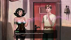 anime cartoon episode with a character noticing a large package.