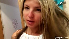 blonde teen 18+ enjoys pussy licking and cunilingus in muff diving session