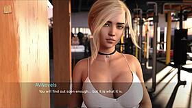 Blonde Hentai Girl with Big Tits at Gym