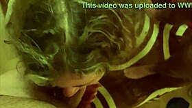 My cheating wife sucks two cocks in a threesome with her friend