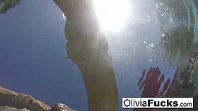 Olivia Feels Summer Bliss Nude In Pool With Big Tits