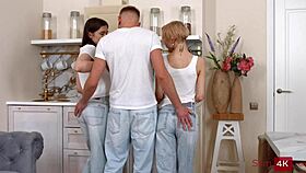 Tea Mint & Thea Lun Share A Hard Dick In 4K!