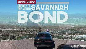 Big tits blonde MILF Savannah Bond in lingerie spanks her ass and fingers her shaved pussy.