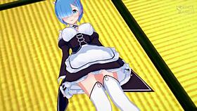 I can't beleive how innosent Rem turns into a naugty maid in Re Zero, it's so hot!