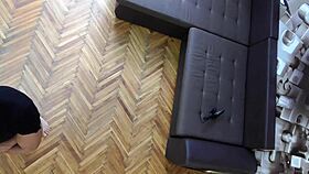 Behind the scenes, mugur and kitana lure explain instructions before their big tits masturbation scene.