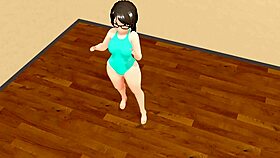 【Kyo】 Dancing Curvy Animation Girl 【Plump】