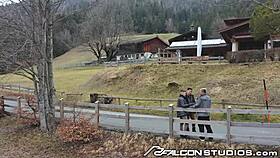 colton's huge cock fucks my ass rough in the snow!