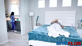 Gabriela Lopez bends over to fulfill a dying man’s hardcore fantasy. She rides him wild!