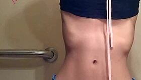 cute skinny brunette indian girl films her solo video.