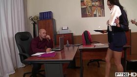 Brunette Goddess Patty Michova And Kyra Hot Suck Tits During Cock Ride