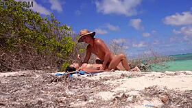 fucking on the beach with my girlfriend until cum