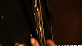 erotic brunette milf dancer undressing?