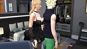 Man, watching hentai with Misa Amena got Naruto so hard they banged like crazy!