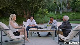 hey, watch brandi love and reagan foxx licking that big black cock together