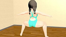【Kyo】 Dancing Curvy Animation Girl 【Plump】