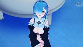 I can't beleive how innosent Rem turns into a naugty maid in Re Zero, it's so hot!