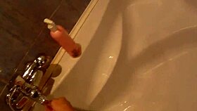 European sweetie pounded hard in bathroom POV