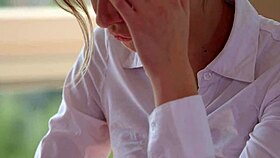 Rebecca Volpetti Inspects Plumber's Big Stiff Pipe Promo