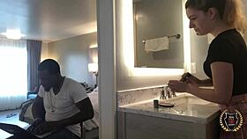 Gorgeous nympho Abby Adams got her sexy pretty face dicked by Rome Major