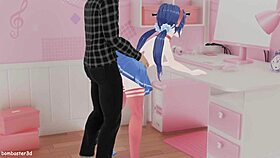 myside blender animation featuring cartoon characters in anime style