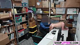 Helpless shoplifting teen gets punished by police at the store