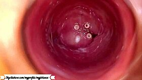 Camera In The Vagina During Anal Assfucking And Masturbation