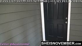 caught my stepsister outside and i wanted my dick sucked msnovember giving risky blowjob in public on sheisnovember 😈