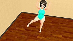 【Kyo】 Dancing Curvy Animation Girl 【Plump】